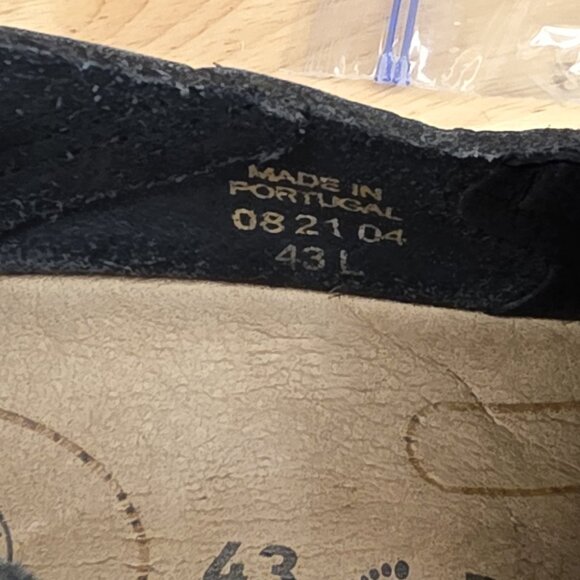 Birkenstock Callan Vintage Wood Black Leather Regular Size 10 Mens main image 6